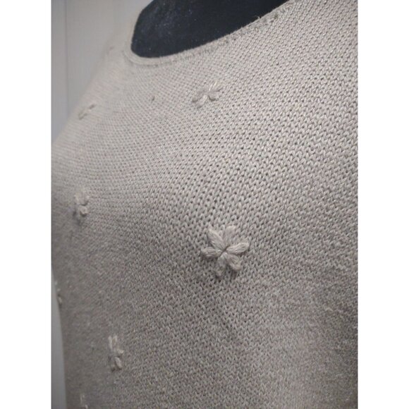 Style & Co Size S Pullover Sweater Vest  ~ Tank Beige, Embroidered - Picture 5 of 9